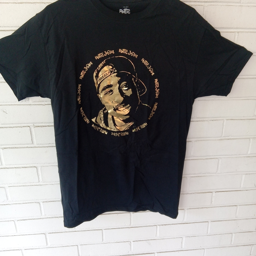 Poetic Justice Tupac Black T-Shirt Mens M